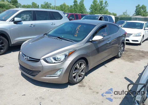 2014 Hyundai Elantra Limited z USA, uszkodzony, nr VIN 5NPDH4AE6EH528888